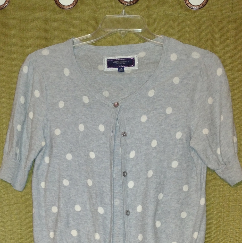 Gray button down sweater